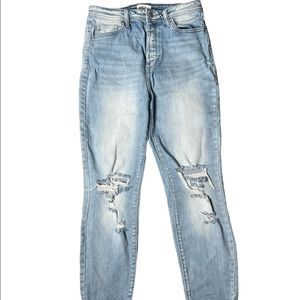 Cello High Waist Jeans Distressed